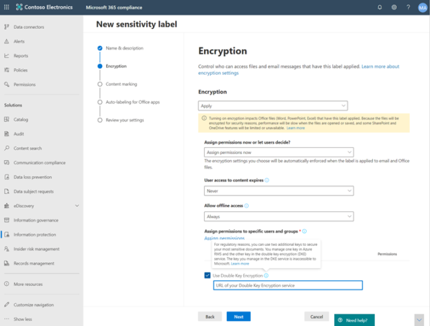 Encryption Sensitivity Label Double Key Encryption für Sensitivity Labels | Topedia Blog