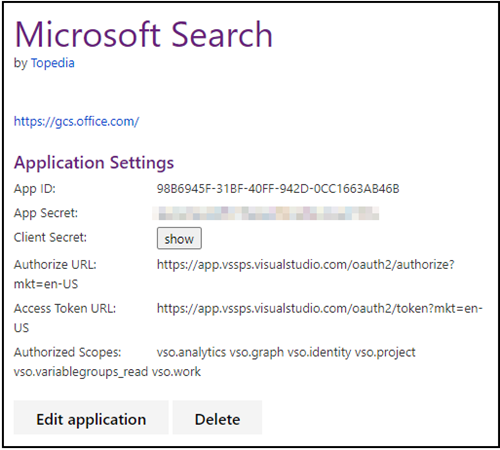 Microsoft Search DevOps App