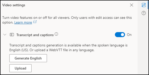 Neues Menü für Video Settings