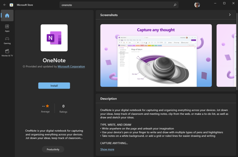 OneNote für Windows 10 wurde im Microsoft Store ersetzt | Topedia Blog