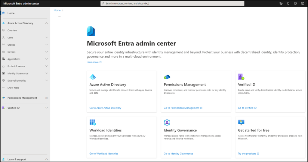 Neues Microsoft Entra Admin Center