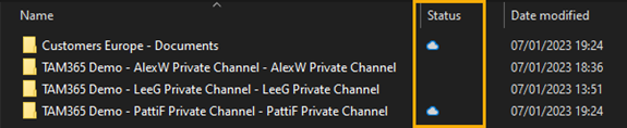 Synchronisierung für AlexW Private Channel Ordner beendet