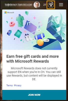 Microsoft Rewards mit Geschäftskonto aktivieren