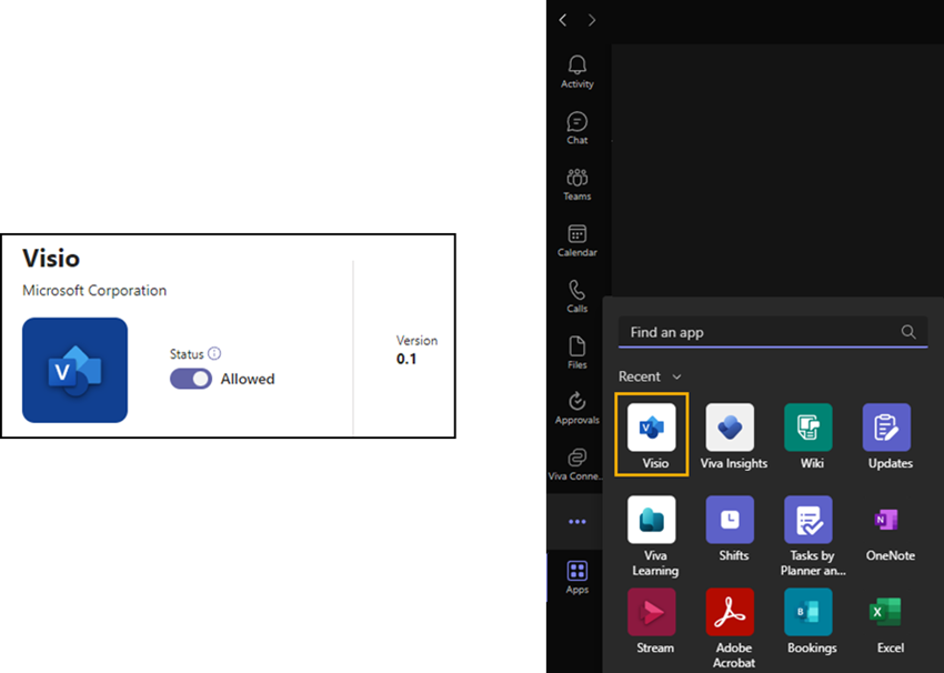 Visio App in Teams