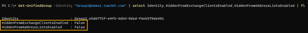 HiddenFromExchangeClientsEnabled und HiddenFromAddressListsEnabled Properties