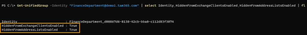 HiddenFromExchangeClientsEnabled und HiddenFromAddressListsEnabled Properties