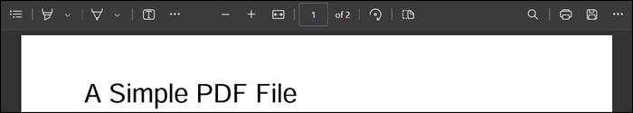 PDF in Edge PDF-Reader