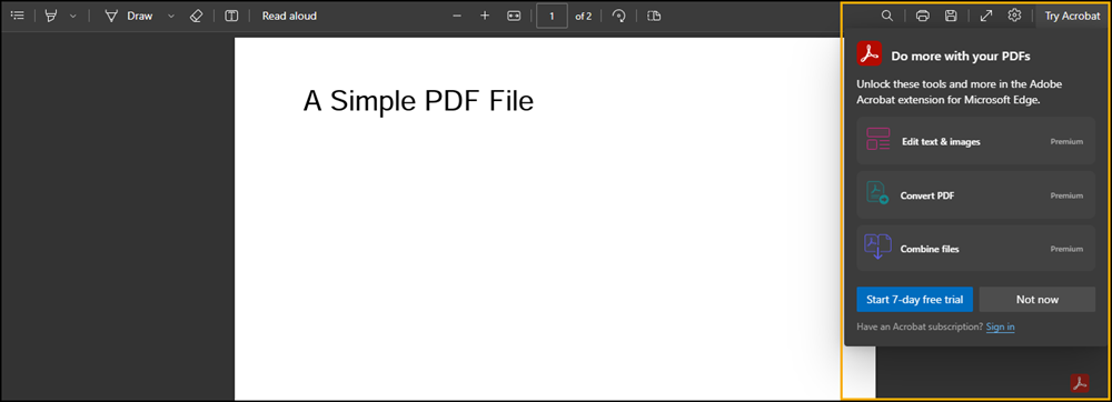PDF in neuer Adobe PDF Engine