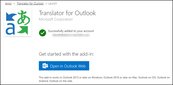 Translator for Outlook