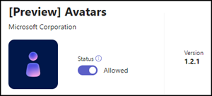 Avatars App im Teams Admin Center