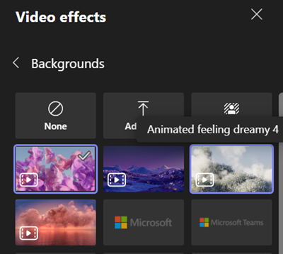 Animierte Hintergründe in Teams