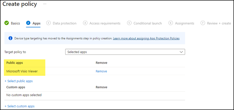 App Protection Policy für Visio Viewer App (iOS)