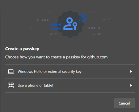 Passkey in Windows 11 speichern