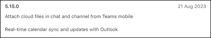 Teams Mobile Update für iOS