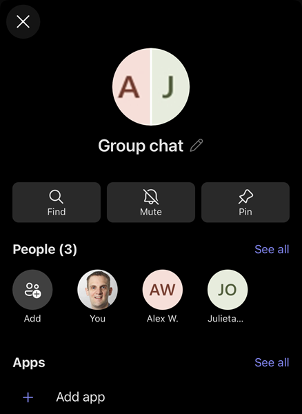 Neues Dashboard für Gruppenchats