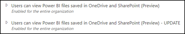 Konfiguration für Power BI Integration in OneDrive und SharePoint
