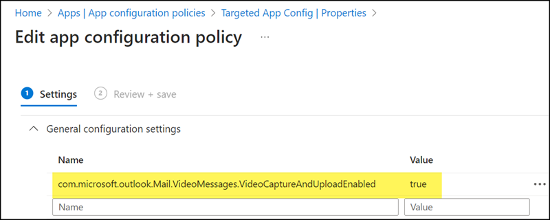 App Configuration Policy für Outlook Mobile