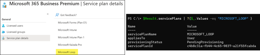 Microsoft Loop Serviceplan