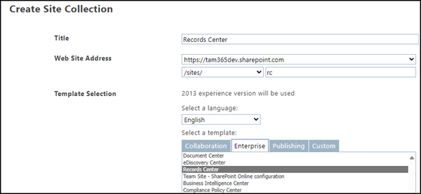 Retirement of Records Center Site Template in SharePoint Online