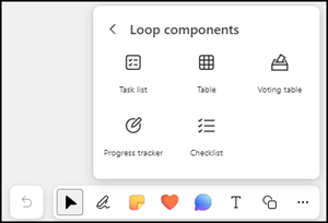 Loop Komponente in Whiteboard einfügen
