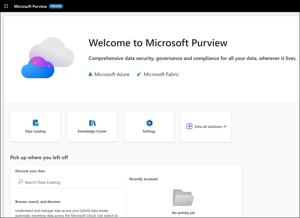 Neues Microsoft Purview Portal