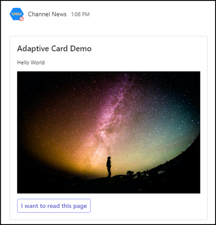 Adaptive Card mit Bild aus einer URL