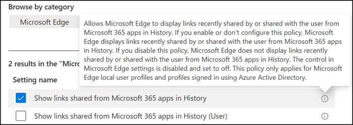 Shared Links in Intune