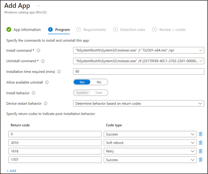 Installationsparameter