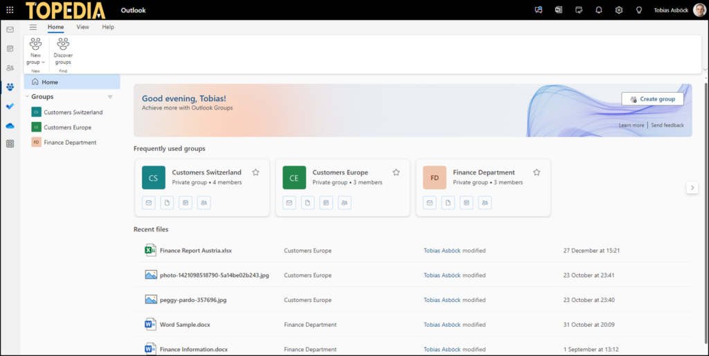 Neue Startseite für Microsoft 365 Gruppen