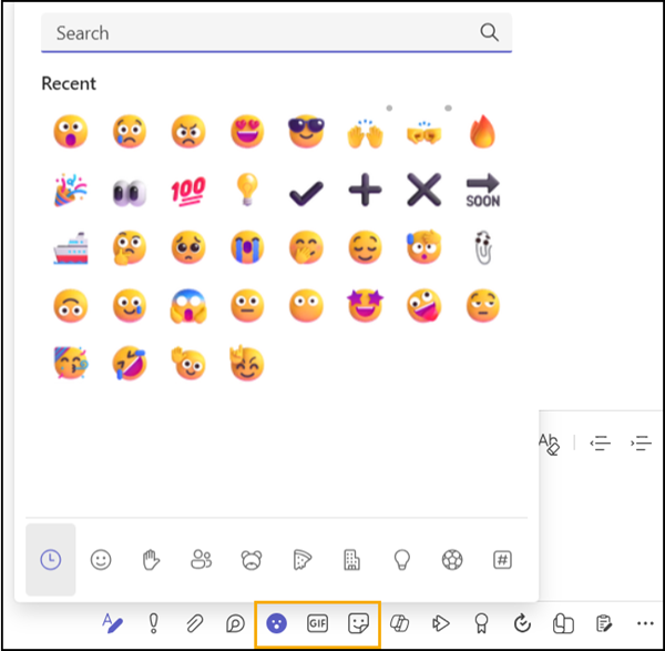 Emojis, GIFs, and Stickers in the old version