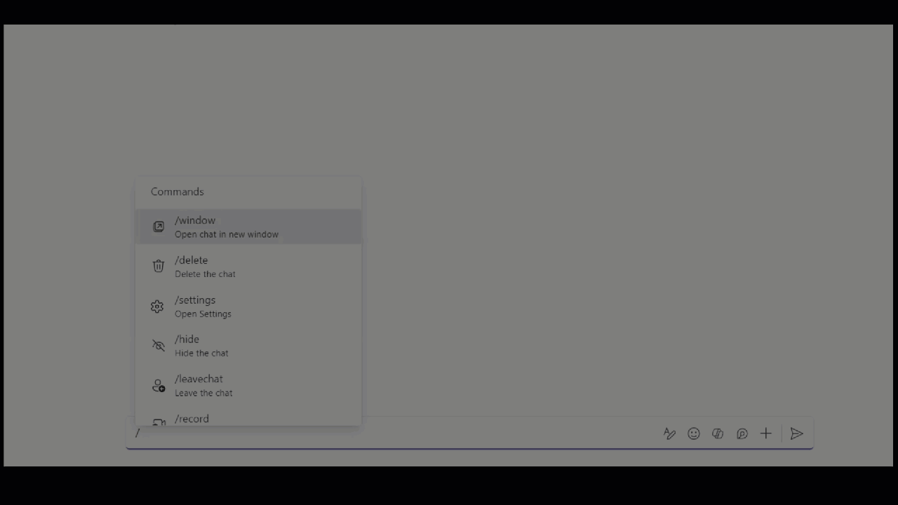 Slash Commands in Teams 