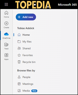 OneDrive App in Microsoft 365 Web ersetzt "Mein Inhalt"