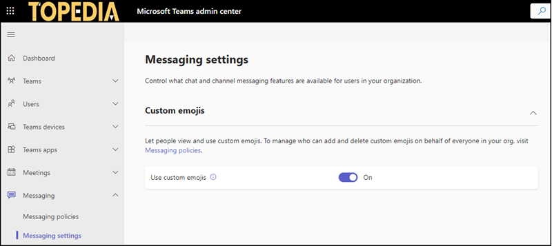 Teams Custom Emojis Setting
