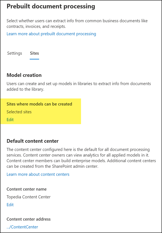 Content Center für Modellerstellung freigeben