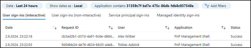 Sign-in Logs