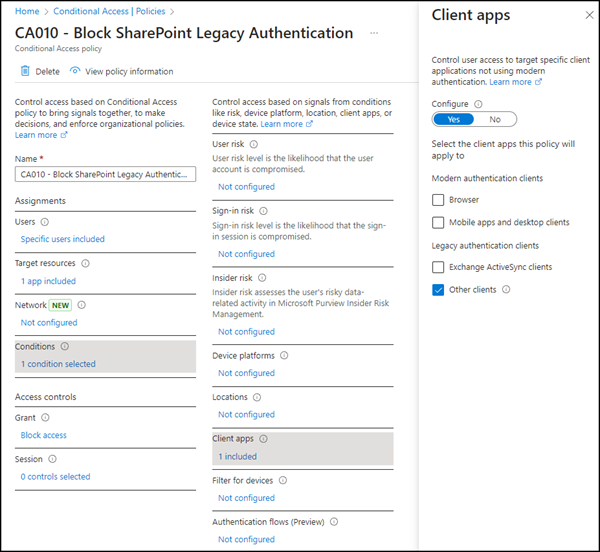 Conditional Access Policy