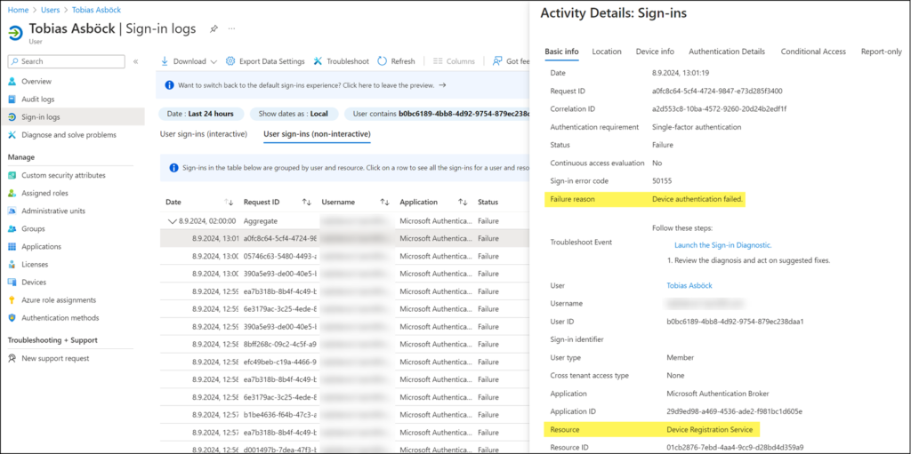 Sign-in Logs in Entra ID