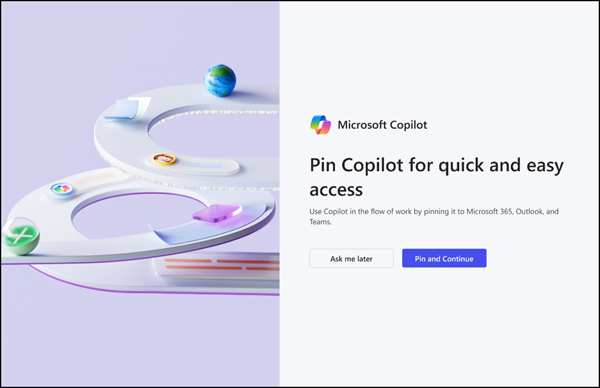 "Pin Copilot" in Microsoft Copilot