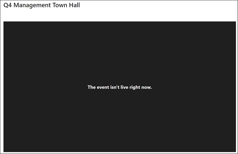 Teams Town Hall in SharePoint