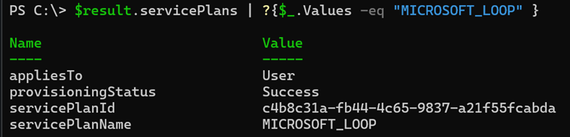 Microsoft Loop Serviceplan