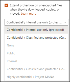 Sensitivity Labels mit "user-defined permissions"